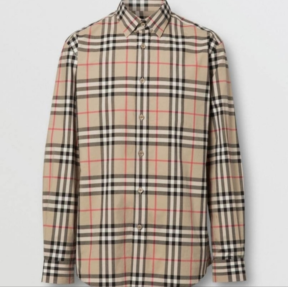 BURBERRY Original Signature Plaid Long Sleeve Button Up